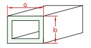 Tubo rectangular axbxc